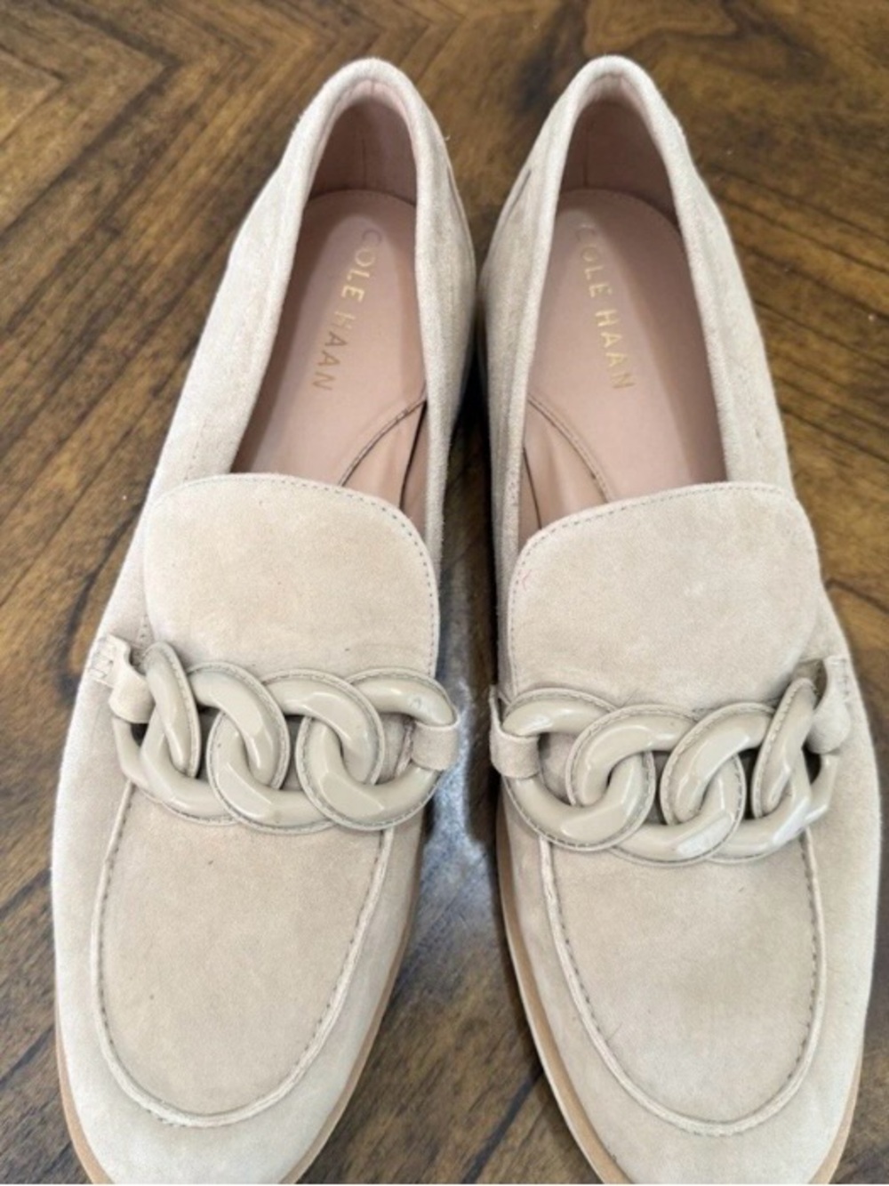 Cole Haan Geneva Chain Suede Loafers